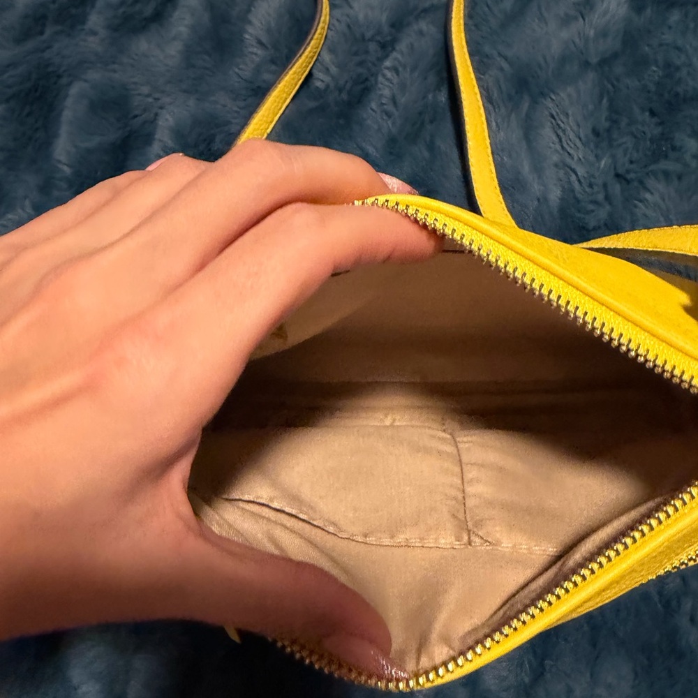 NWT Charming Charlie Yellow Crossbody Bag - Picture 5 of 12
